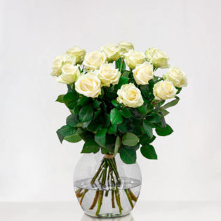 Long White Roses